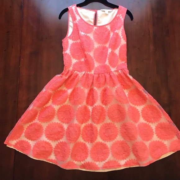 LC Lauren Conrad pink floral sleeveless dress 6 8 - Picture 2 of 9